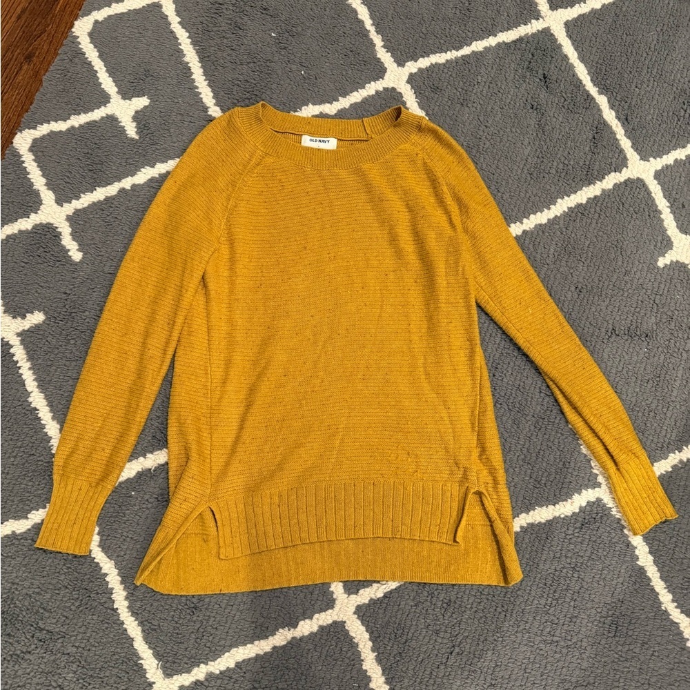Old Navy Speckled Mustard Sweater